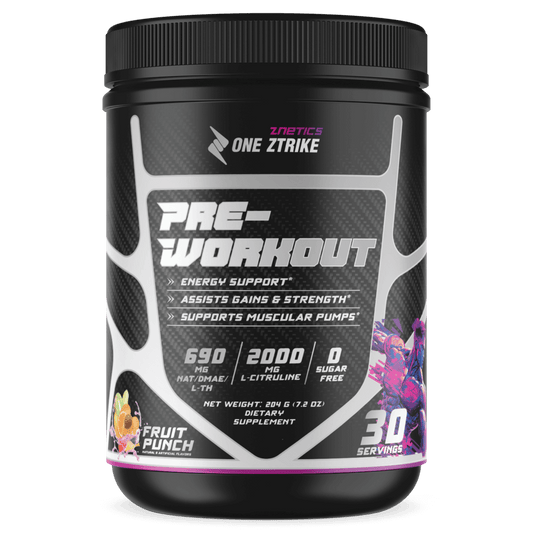 Pre-Workout Fruit Punch | Creatine, Nitric Oxide & Amino Acids | ONE ZTRIKE