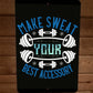 Make Sweat Your Best Accessory Exercise Motivation 8x12 Metal Wall Sign Poster