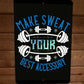 Make Sweat Your Best Accessory Exercise Motivation 8x12 Metal Wall Sign Poster