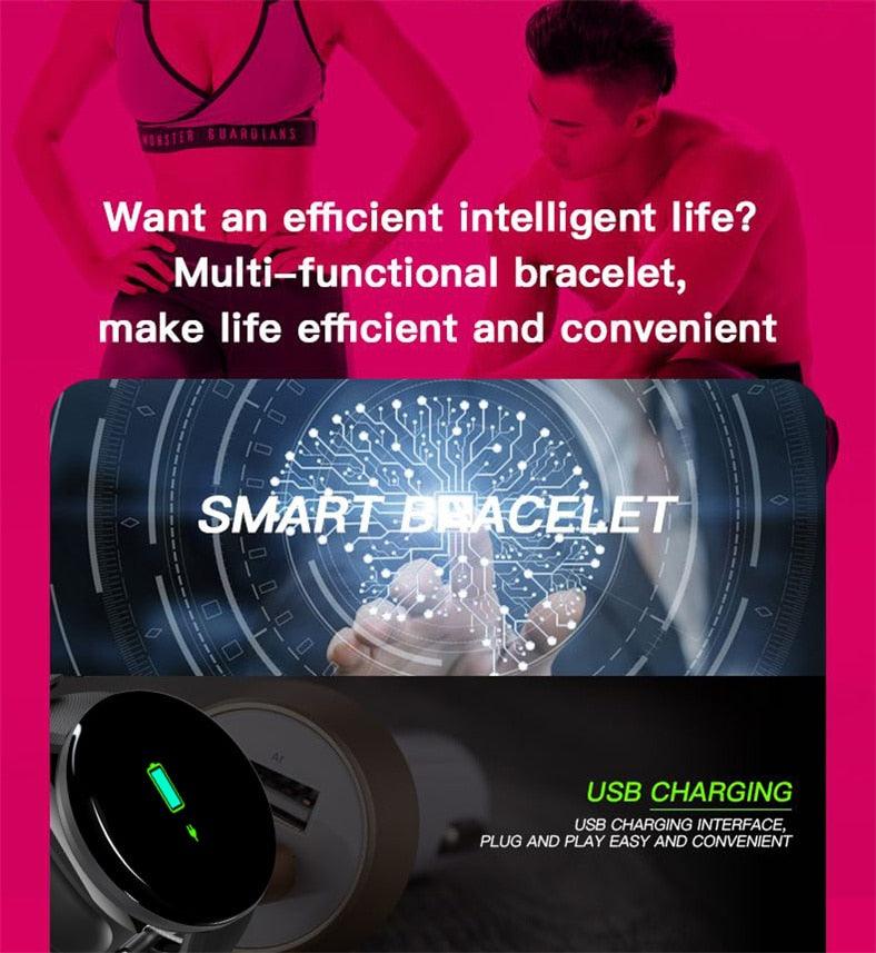 Waterproof Smart Watch Fitness Tracker with Heart Rate and Step Counter