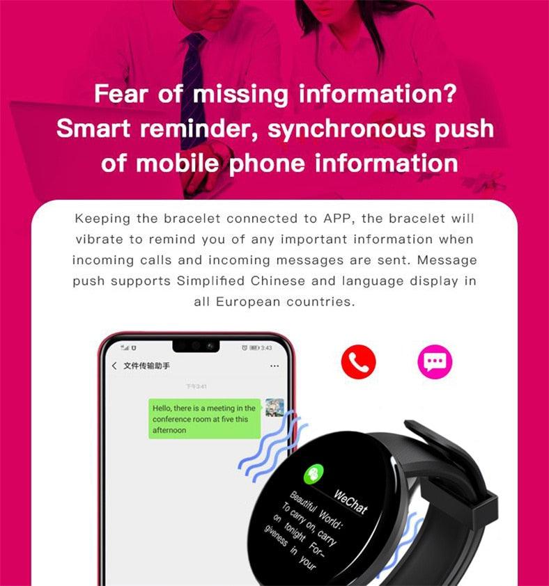 Waterproof Smart Watch Fitness Tracker with Heart Rate and Step Counter