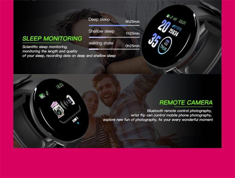 Waterproof Smart Watch Fitness Tracker with Heart Rate and Step Counter