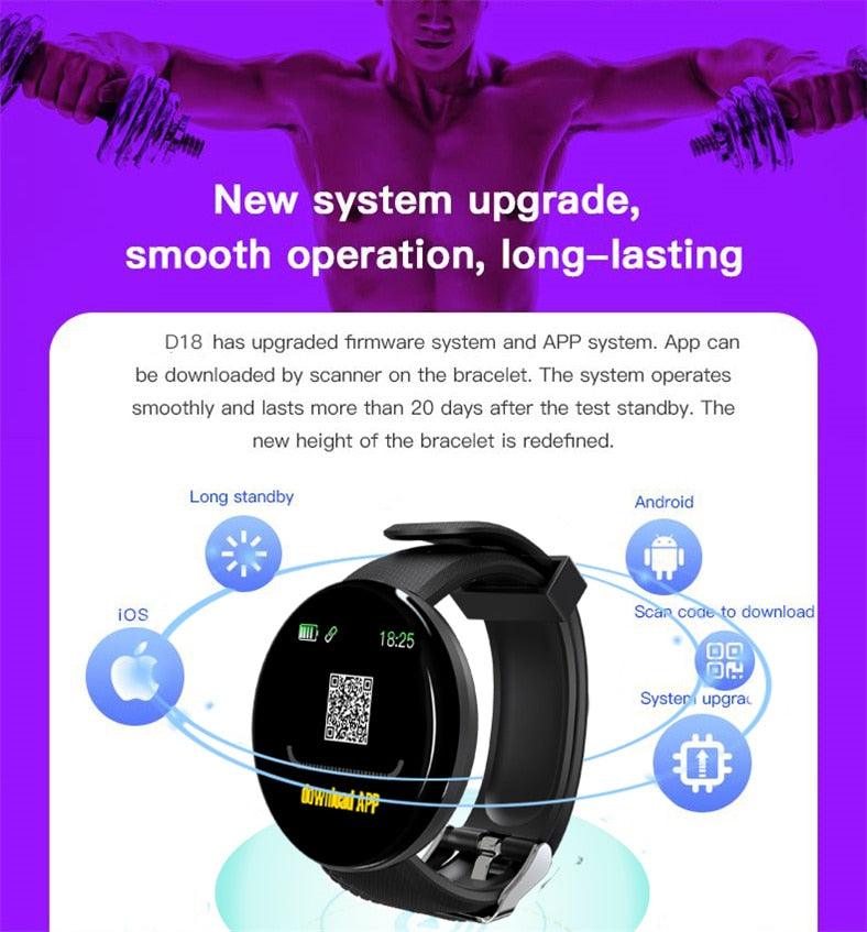 Waterproof Smart Watch Fitness Tracker with Heart Rate and Step Counter