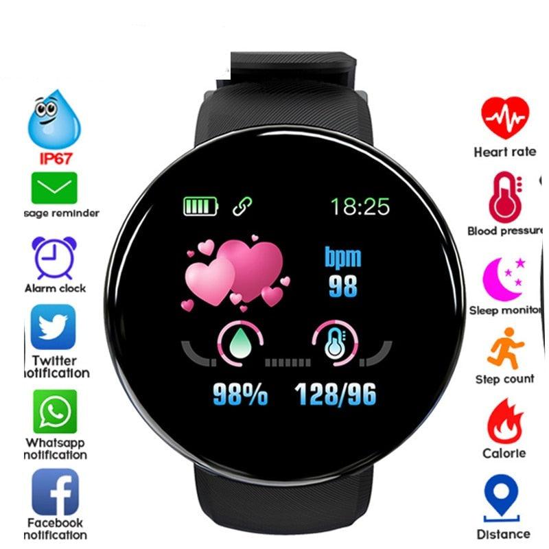 Waterproof Smart Watch Fitness Tracker with Heart Rate and Step Counter