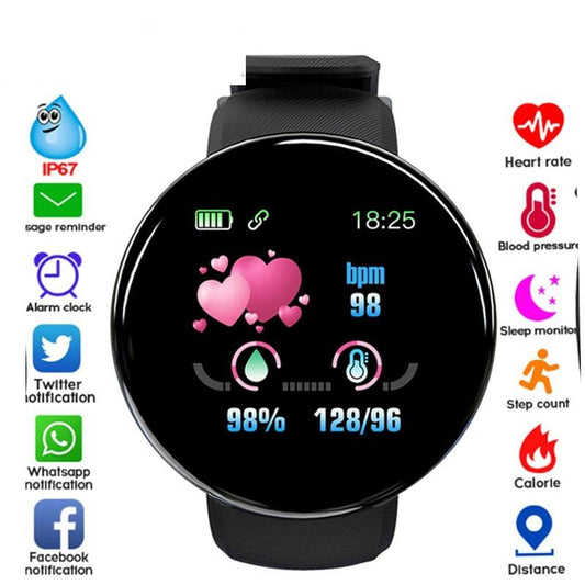 Waterproof Smart Watch Fitness Tracker with Heart Rate and Step Counter
