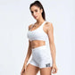 White Mesh Yoga Suit Activewear Set